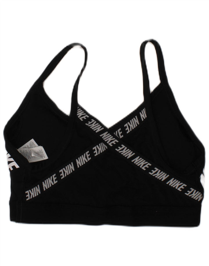 Nike Womens Padded Sport Bra Top Small Black Polyester Sports