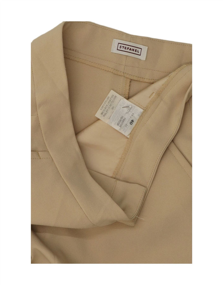 STEFANEL Womens Bootcut Chino Trousers IT 40 Small W28 L30 Beige Polyester Vintage Stefanel and Second-Hand Stefanel from Messina Hembry 