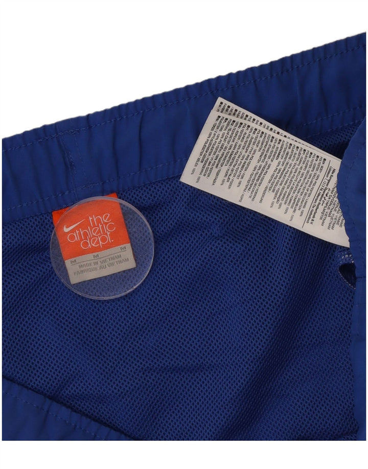 Nike Short de sport graphique pour homme en polyester color block bleu moyen
