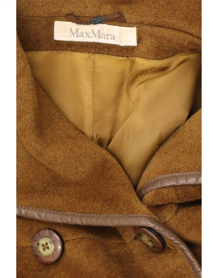 Max Mara Manteau surdimensionné à double boutonnage pour femme UK 12 Kaki moyen