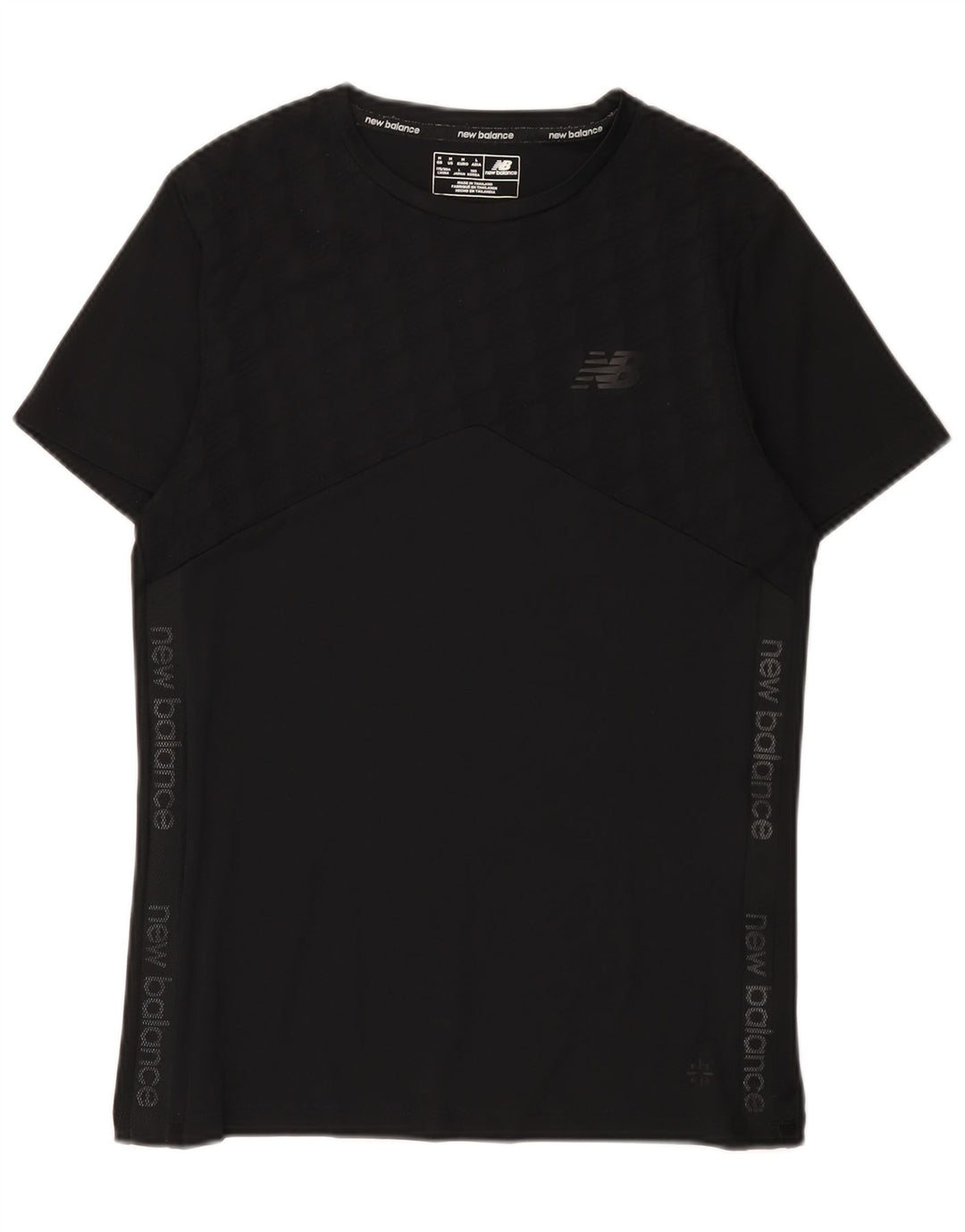 New Balance T-Shirt Graphique Homme Noir Moyen Polyester