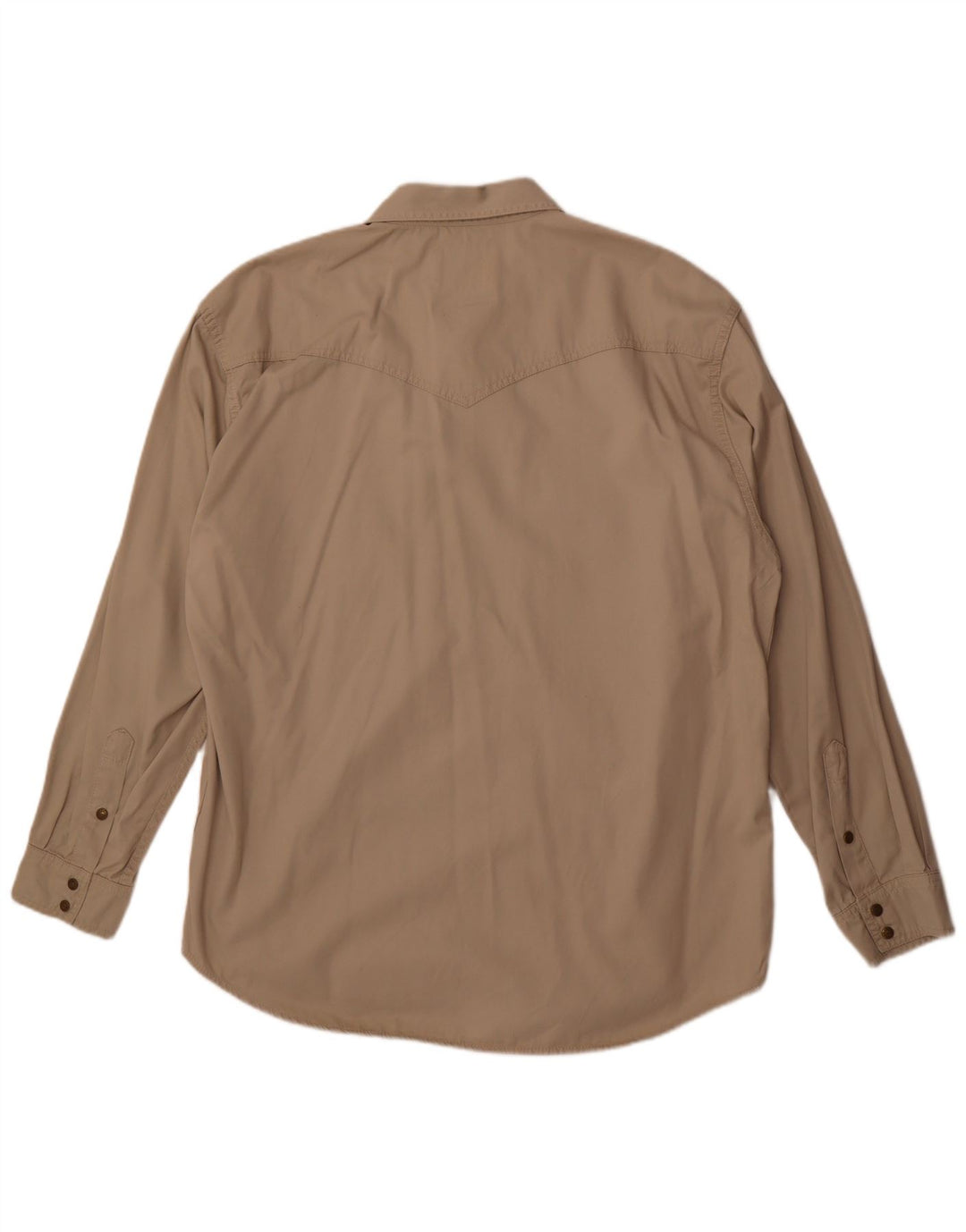 Wrangler Mens Shirt 2XL Beige Cotton