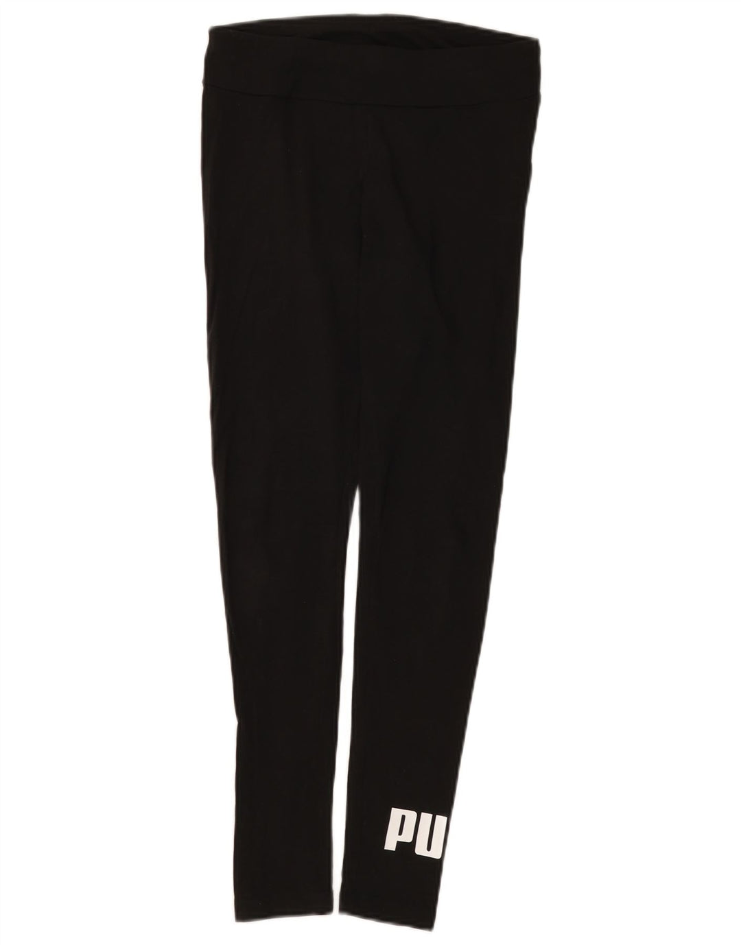 Puma Womens Graphic Leggings UK 8 Small Black Cotton