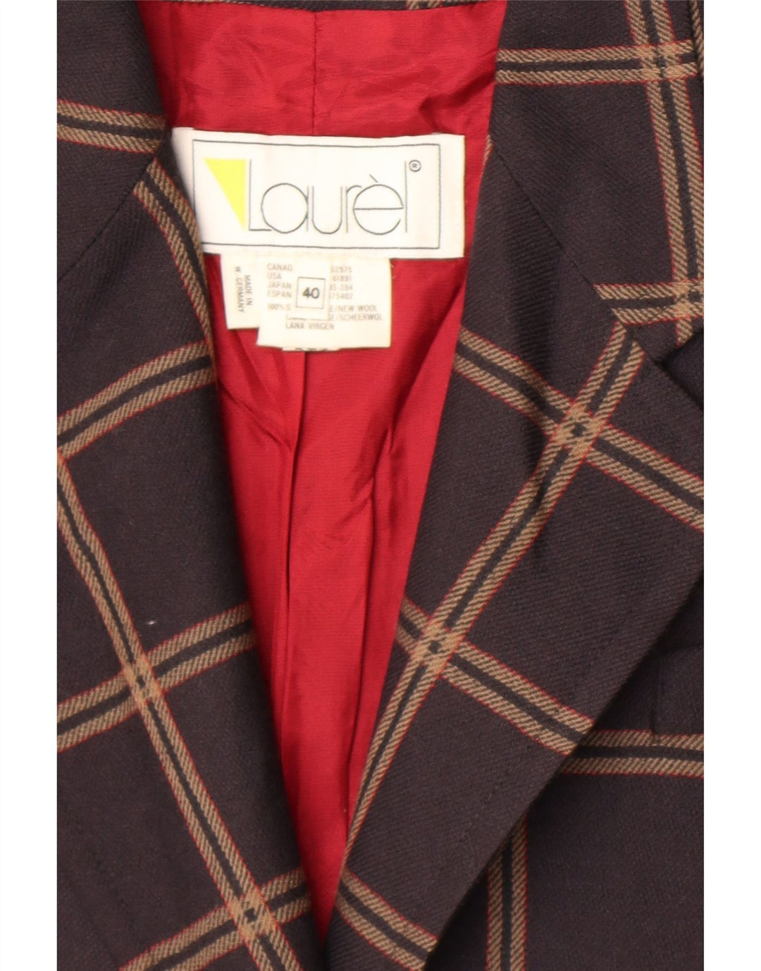 Laurel Womens Longline 3-knaps blazerjakke EU 40 Medium Brown Plaid