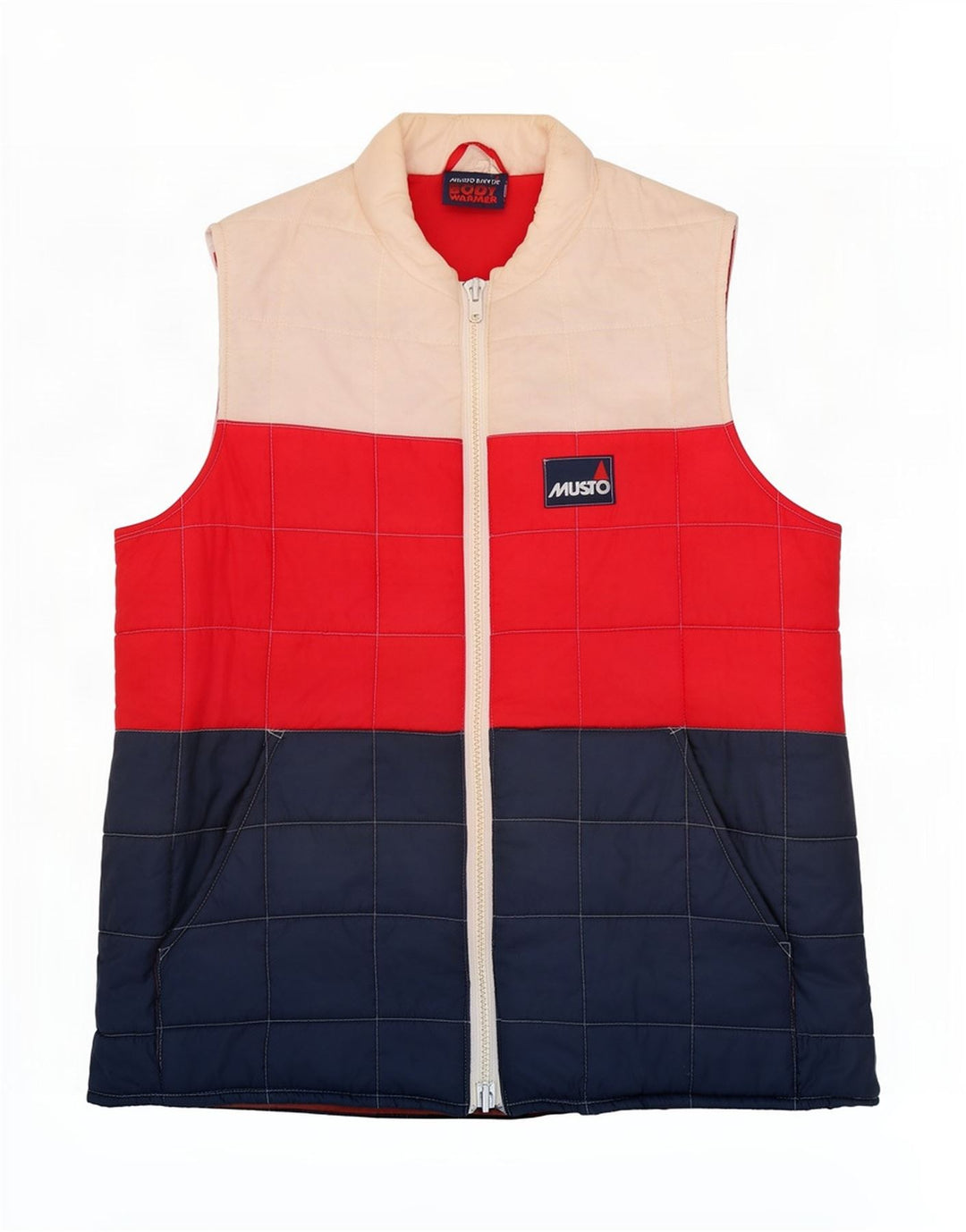 Gilet imbottito da uomo Musto UK 38 nylon color block medio multicolore