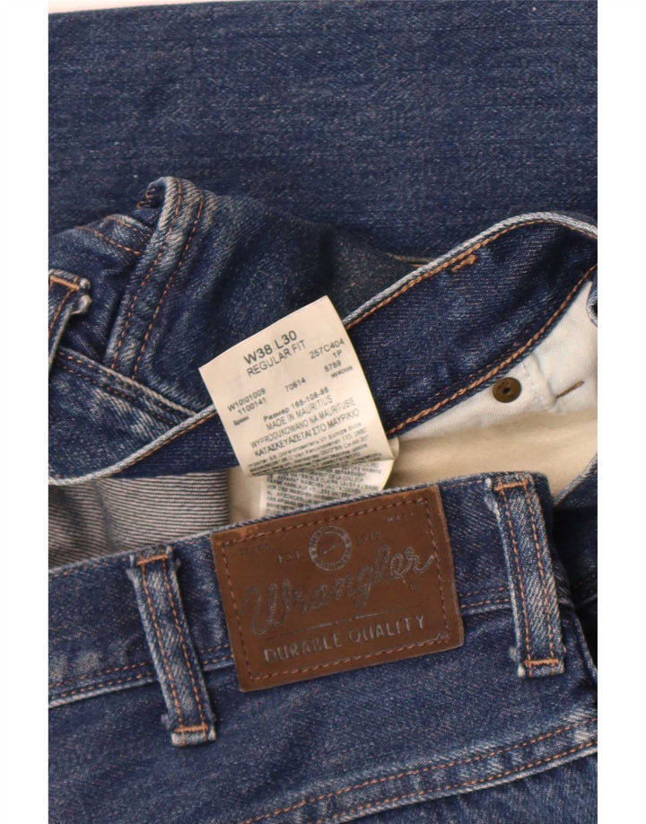 Damskie jeansy Wrangler o regularnym kroju W38 L26, niebieska bawełna