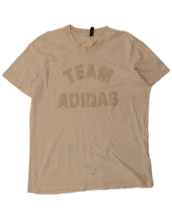 Adidas Mens Graphic T-Shirt Top Large Beige