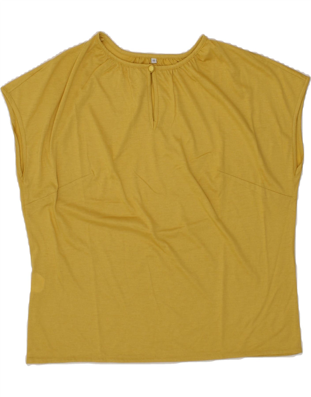 VINTAGE Womens Blouse Top IT 46 Large Yellow Cotton Vintage Vintage and Second-Hand Vintage from Messina Hembry 