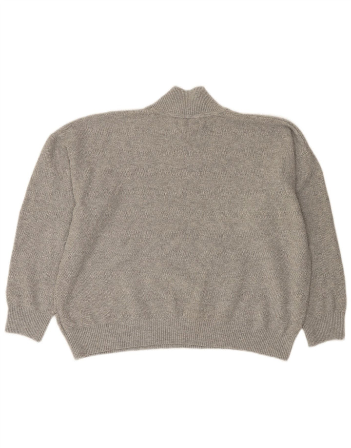 Marks & Spencer Dame Turtle Neck Jumper Sweater UK 16 Large Grey