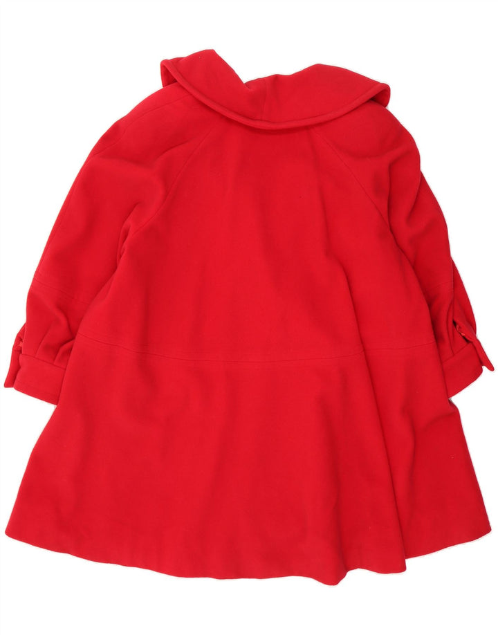 CAGLI Womens Oversized Overcoat EU 42 Large Red Virgin Wool Vintage Cagli and Second-Hand Cagli from Messina Hembry 