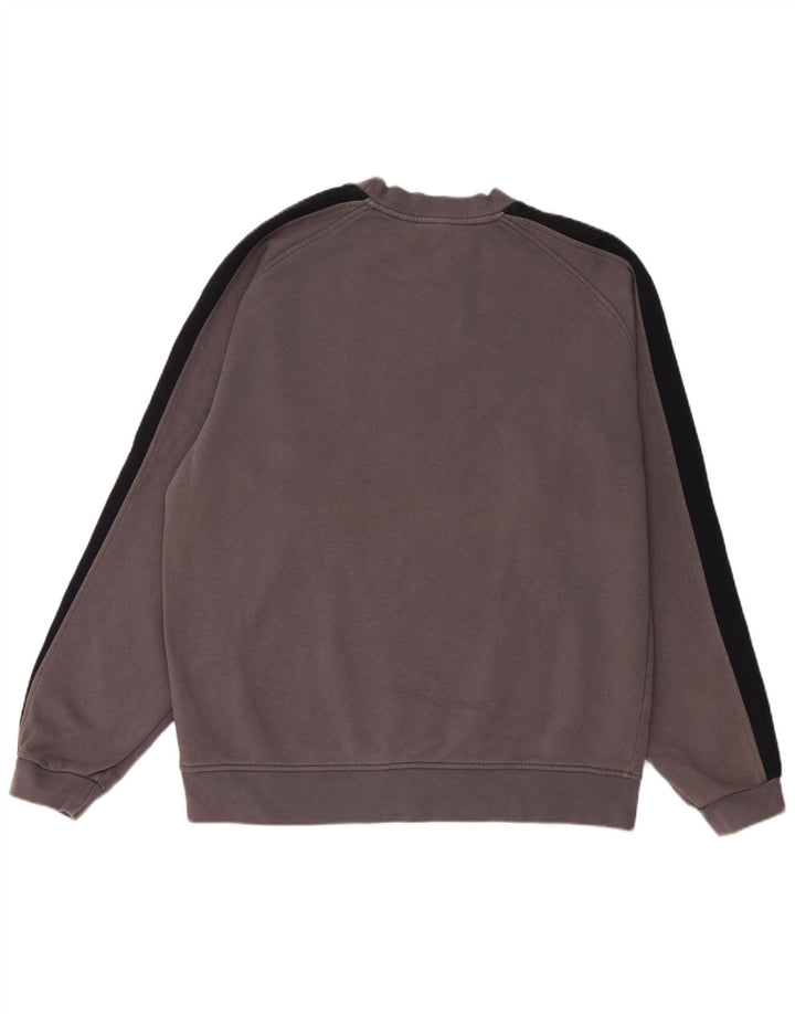 Nike Mens Sweatshirt Jumper Large Grey Colourblock Cotton
