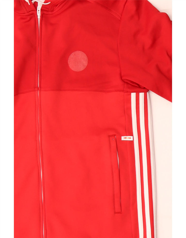 Adidas Herren Climalite Zip Hoodie Pullover Mittelrotes Polyester