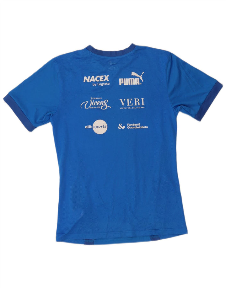 T-shirt grafica da uomo Puma Top in poliestere blu medio