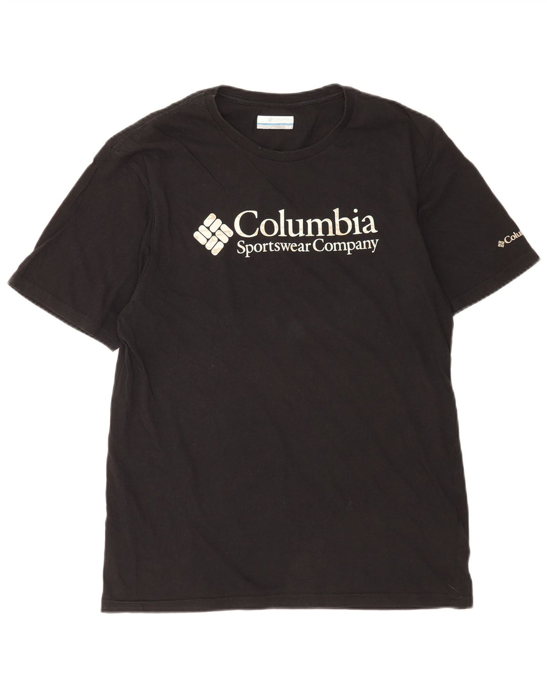 Columbia Herre T-shirt Top Medium Sort Bomuld