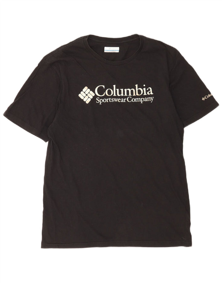 Columbia Herre T-shirt Top Medium Sort Bomuld