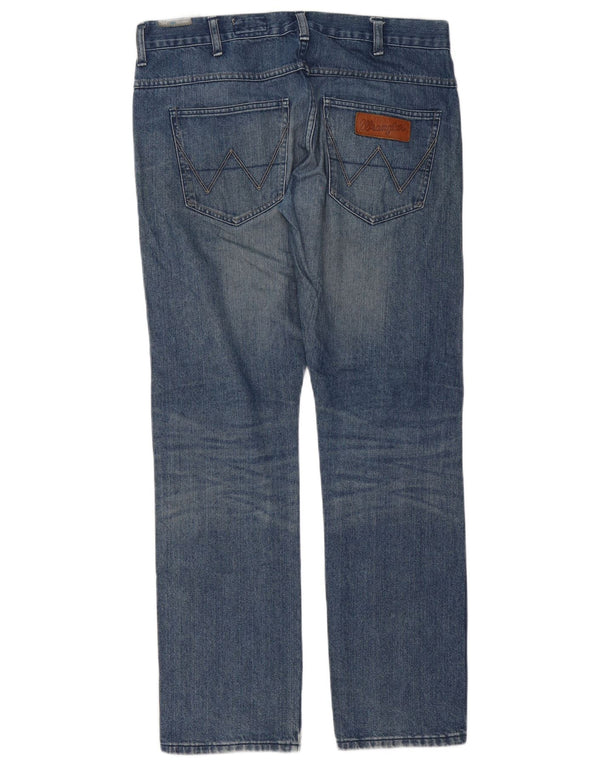Wrangler Masculino Spencer Straight Jeans W34 L32 Azul Algodão