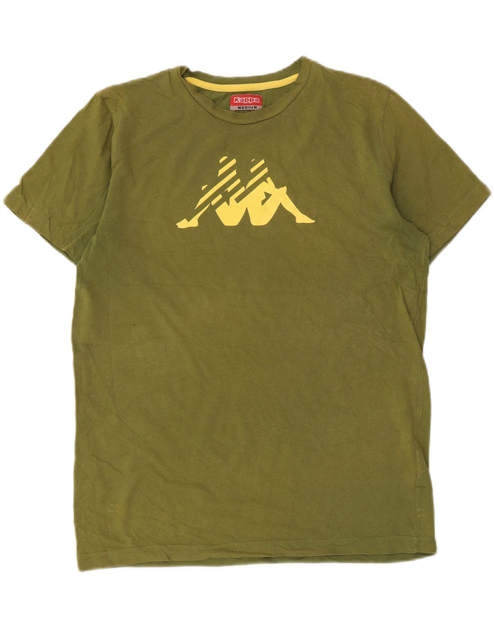 Kappa Mens Graphic T-Shirt Top Medium Khaki