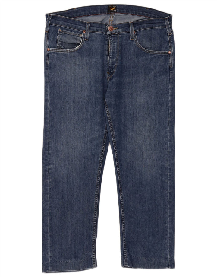 Lee Womens Cropped Jeans W36 L26 Blue Cotton
