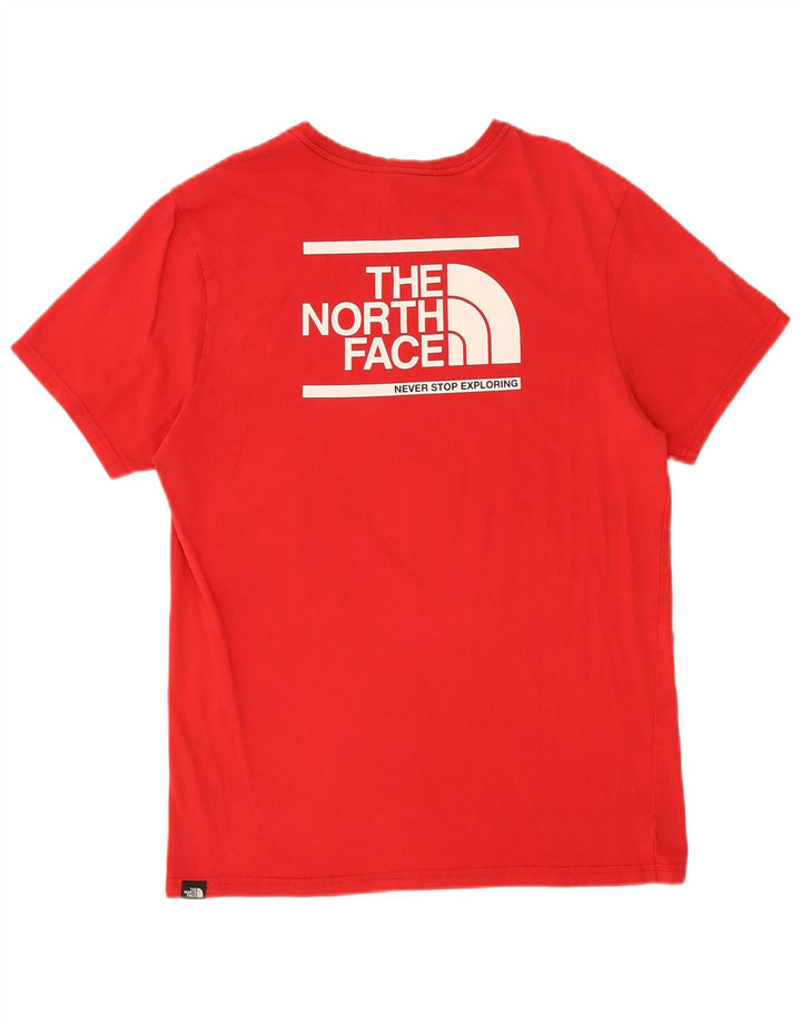 THE NORTH FACE Mens Graphic T-Shirt Top Medium Red
