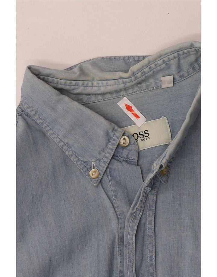 Hugo Boss Mens Shirt Large Blue