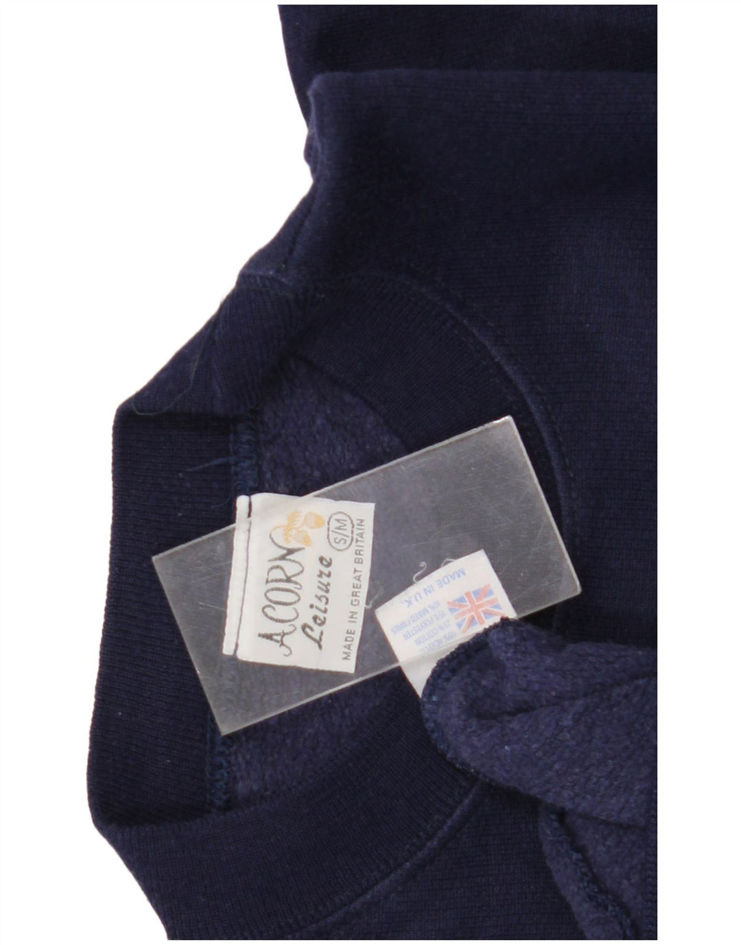 Acorn Womens Graphic Oversized Sweatshirt Jumper UK 10 Small Navy Blue