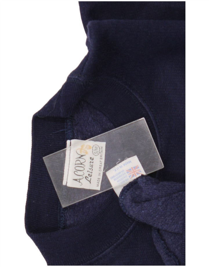 Acorn Womens Graphic Oversized Sweatshirt Jumper UK 10 Small Navy Blue