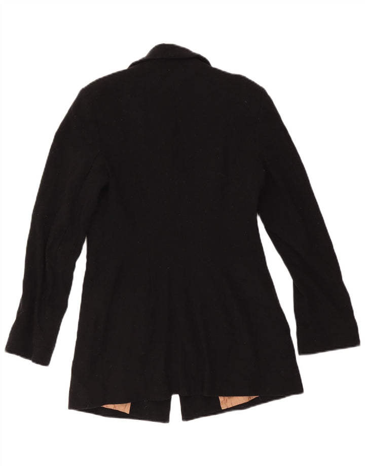 Massimo Dutti Womens 4 Button Blazer Jacket EU 38 Small Black Wool