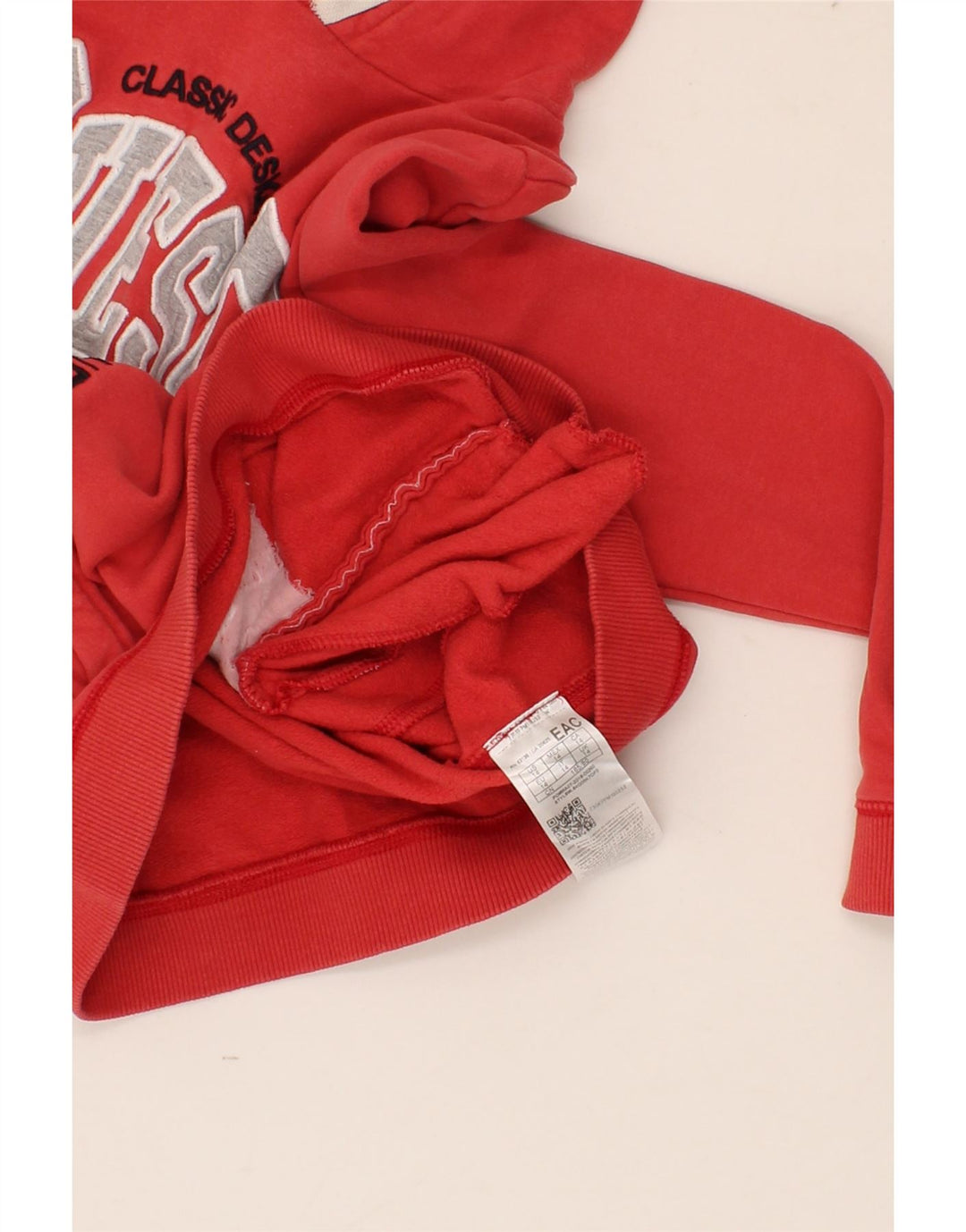 GUESS Boys Graphic Hoodie Jumper 13-14 Years Red Cotton Vintage Guess and Second-Hand Guess from Messina Hembry 