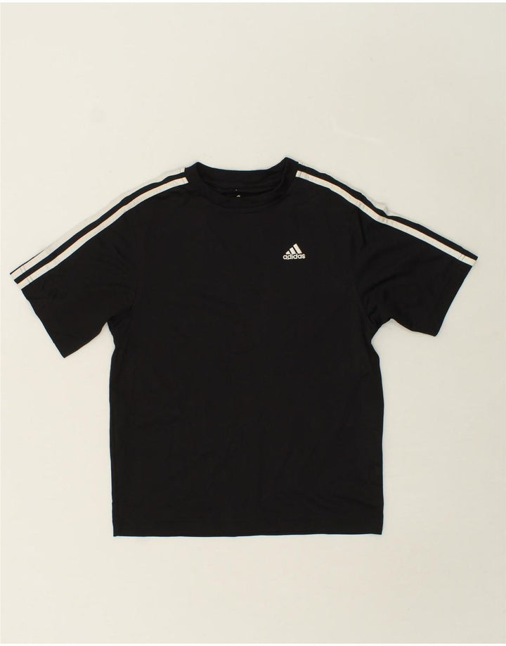 ADIDAS Boys T-Shirt Top 11-12 Years Black Polyester Vintage Adidas and Second-Hand Adidas from Messina Hembry 