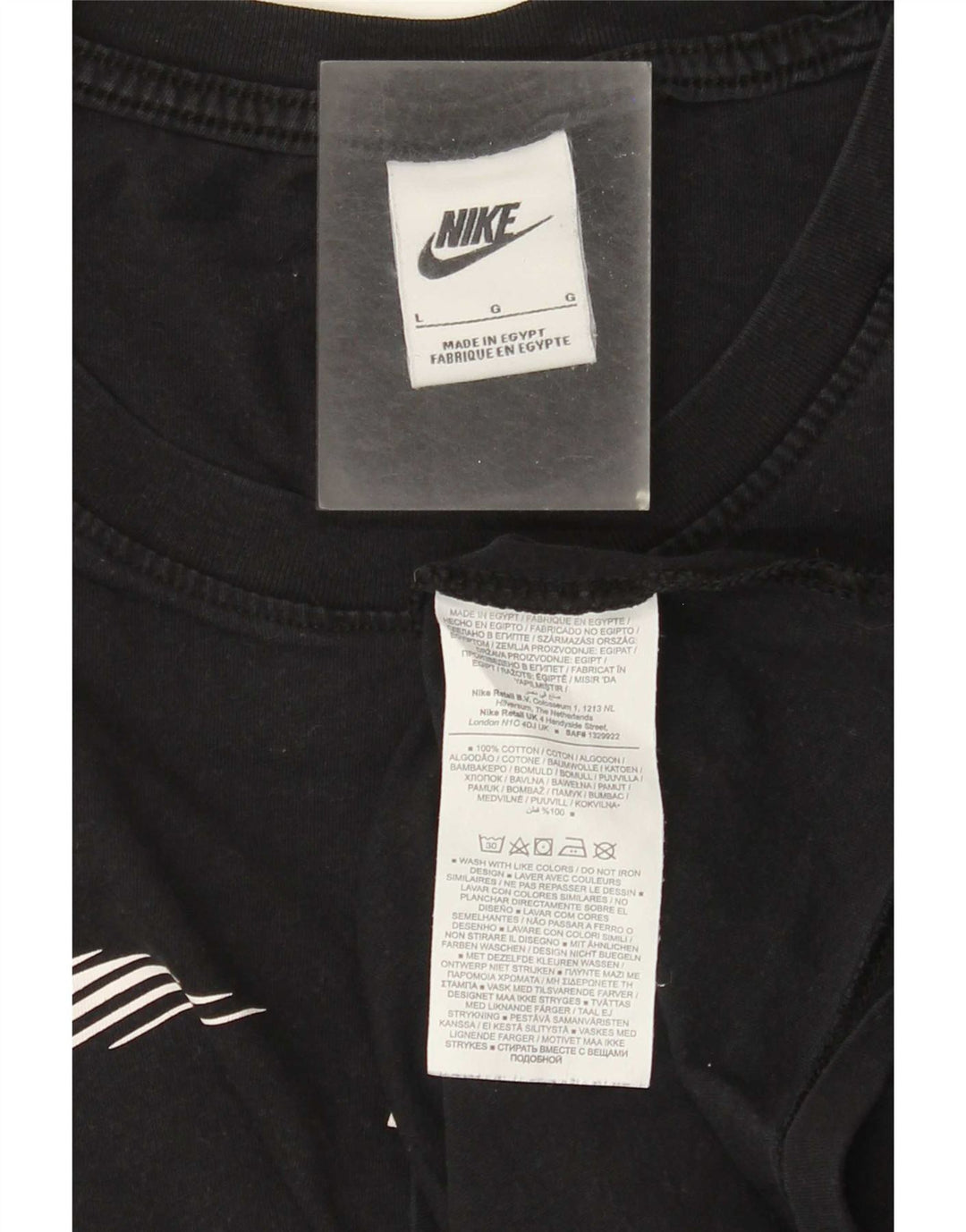 Nike grafisk T-shirt top til mænd, stor sort bomuld