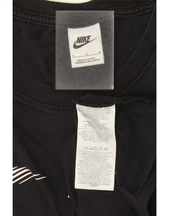 Nike grafisk T-shirt top til mænd, stor sort bomuld