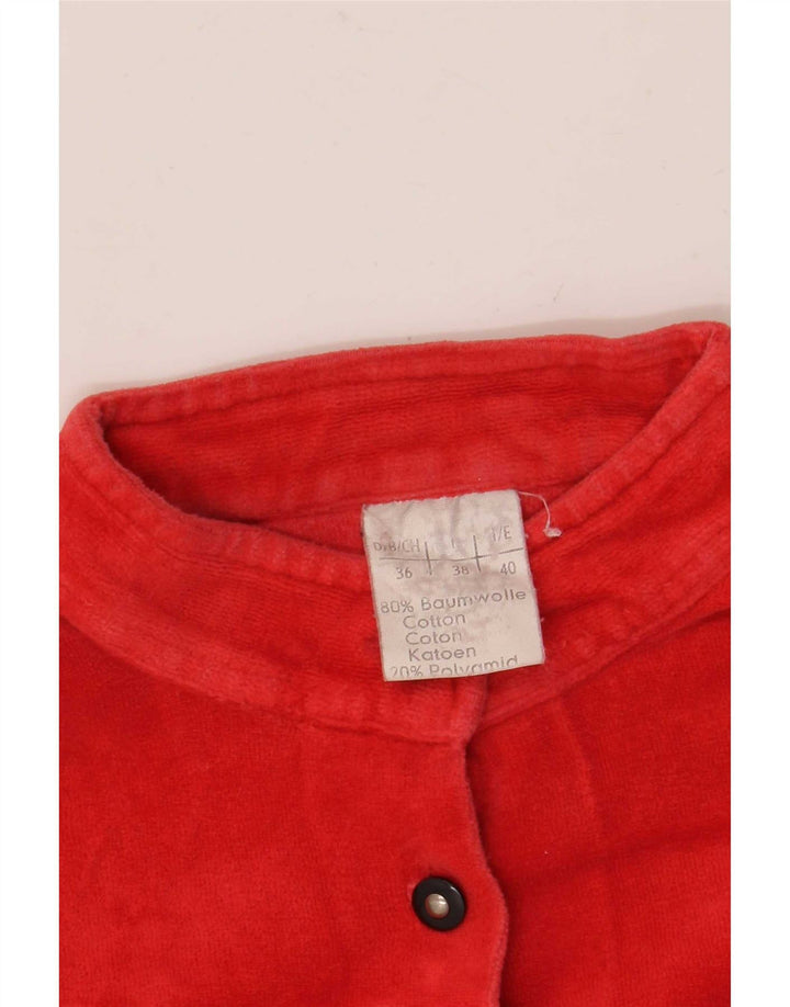 Vintage Womens Loose Fit Sweatshirt Jumper EU 38 Medium Red Colourblock