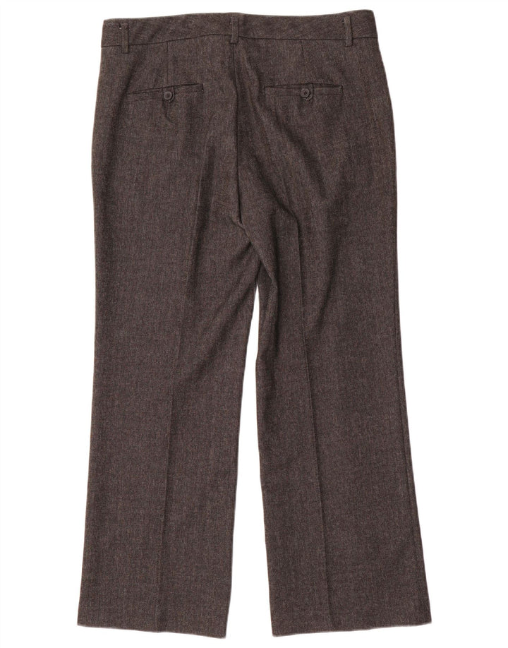 Zara Womens Straight Suit Trousers EU 40 Medium W30 L27 Grey Herringbone