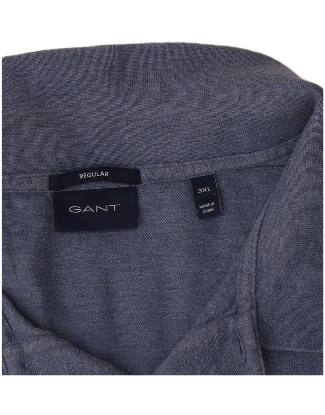 Gant Ανδρικό κανονικό μπλουζάκι πόλο 3XL, μπλε βαμβακερό