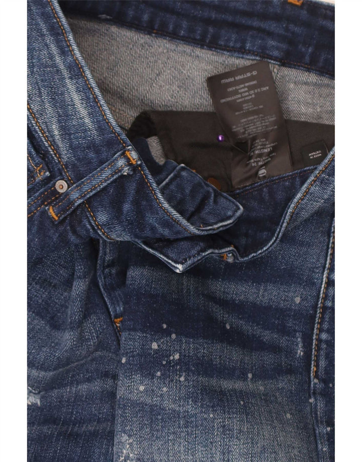 G-Star Dame Distressed Slim Jeans W24 L32 Blå Bomuld