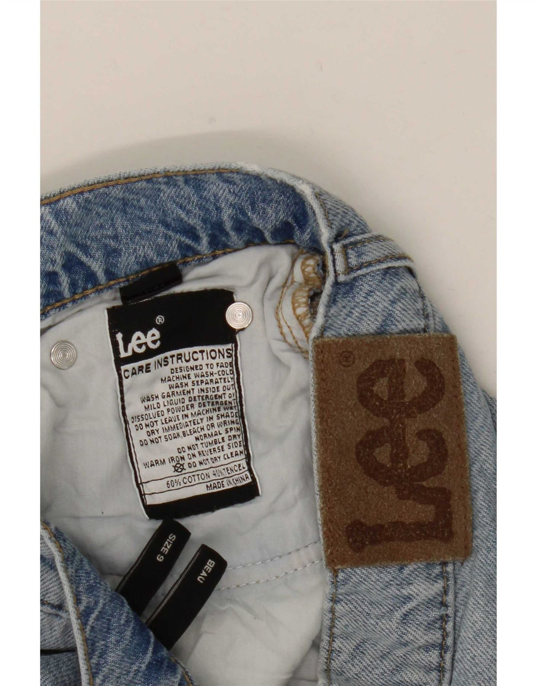 Lee Womens High Rise Loose Jeans US 9 Medium W30 L26 Blue Cotton