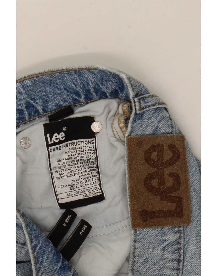 Lee Womens High Rise Loose Jeans US 9 Medium W30 L26 Blue Cotton