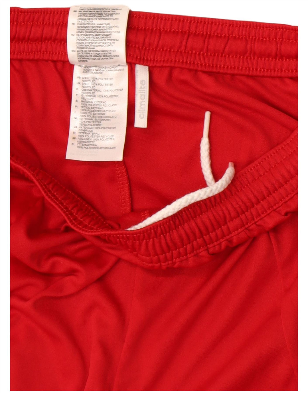 ADIDAS Mens Climalite Sport Shorts Small  Red Colourblock Polyester