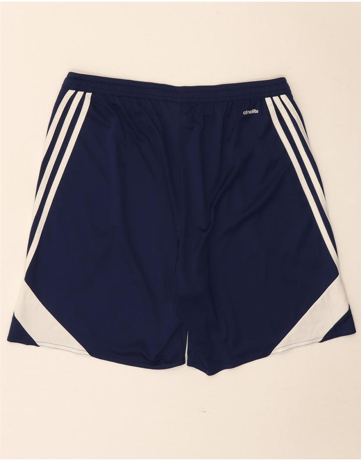 Adidas Mens Climalite Sport Shorts Large Navy Blue Colourblock Polyester