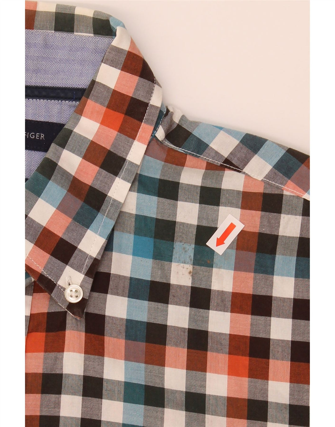 TOMMY HILFIGER Herre Custom Fit skjorte Medium flerfarvet ternet bomuld