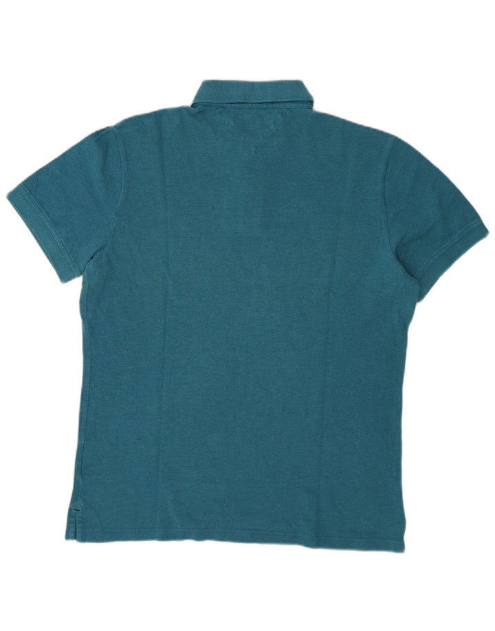 Tommy Hilfiger Mens Custom Fit Polo Shirt Large Blue