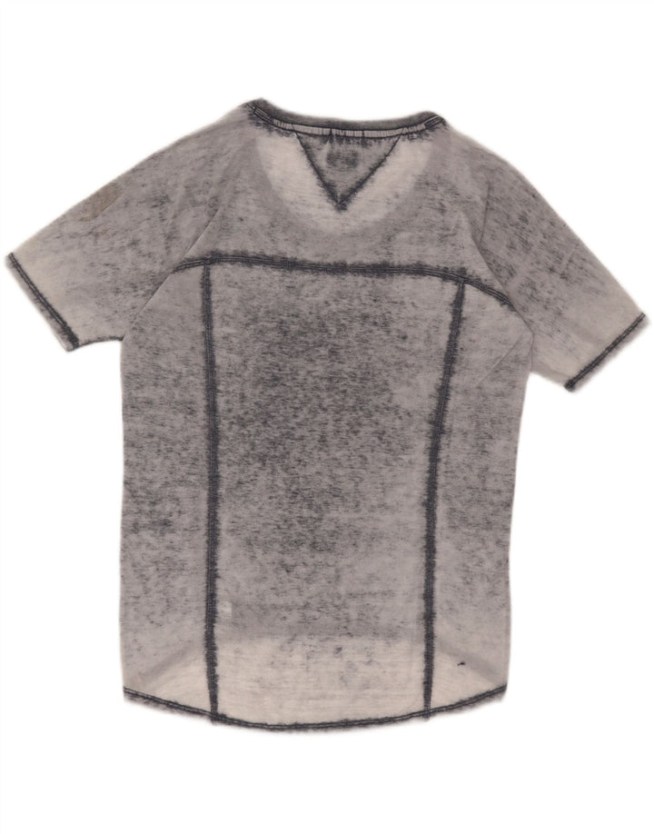TOMMY HILFIGER Womens T-Shirt Top UK 10 Small Grey Tie Dye Polyester Vintage Tommy Hilfiger and Second-Hand Tommy Hilfiger from Messina Hembry 