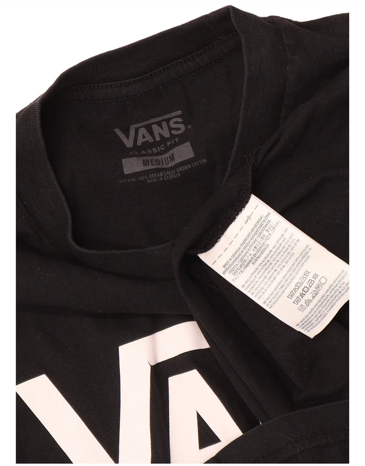 Vans Mens Classic Fit Graphic T-Shirt Top Medium Black Cotton