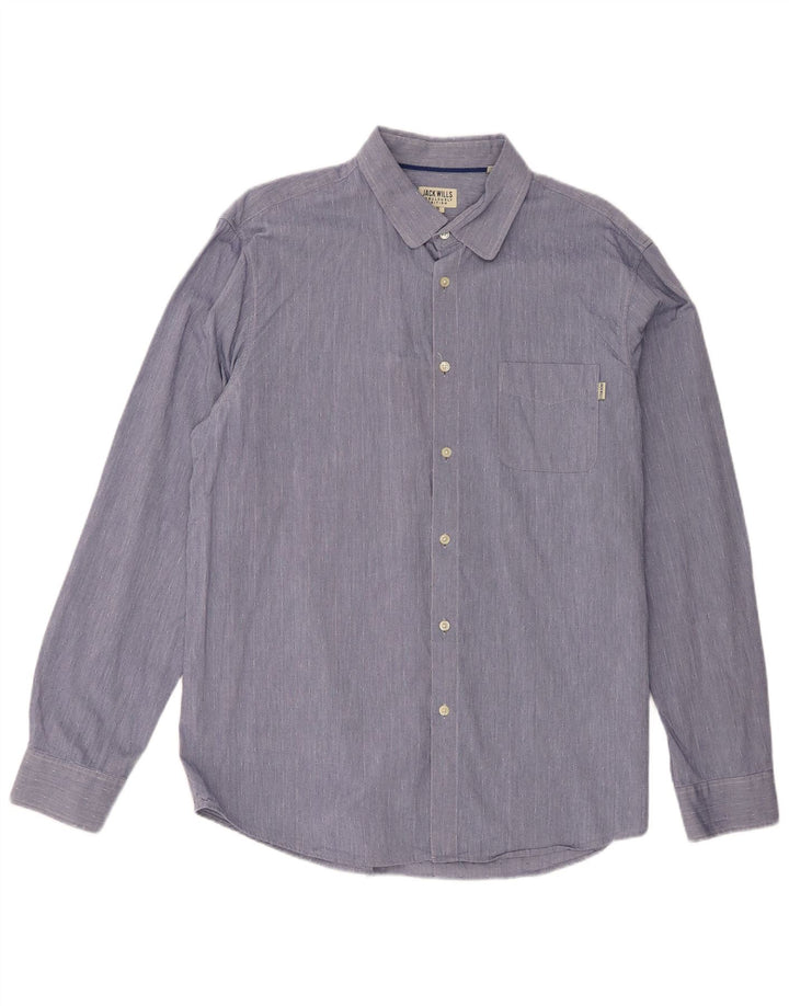 Jack Wills Mens Shirt XL Blue Spotted Cotton