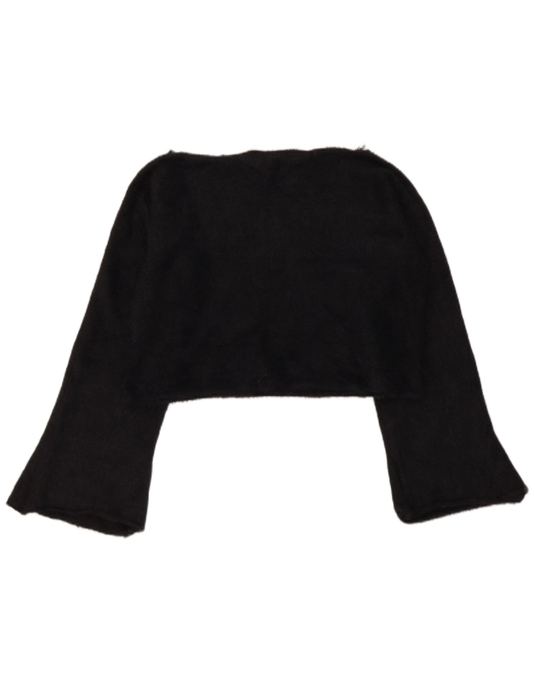 Top corto da donna Zara a maniche lunghe UK 14 medio nero