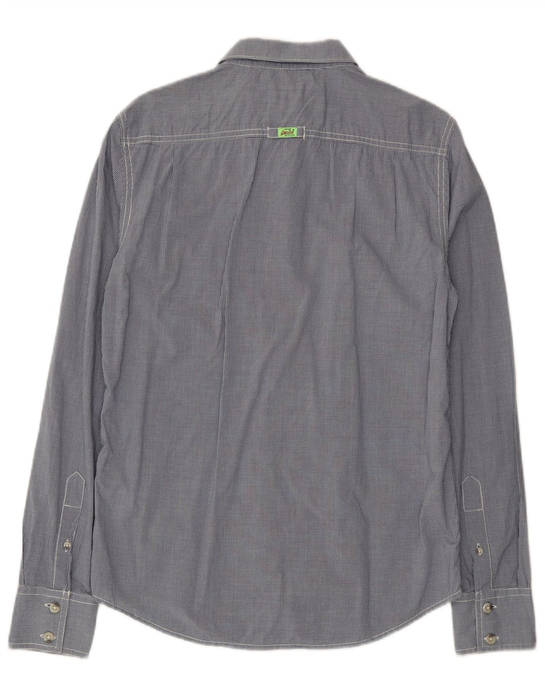 Superdry Mens Shirt Medium Blue Check Cotton