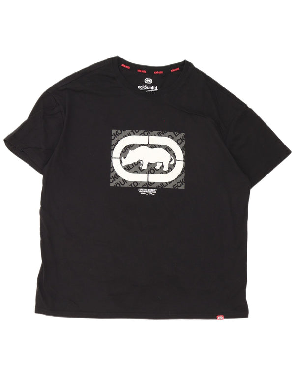Ecko Unltd T-Shirt graphique pour hommes, grand coton noir