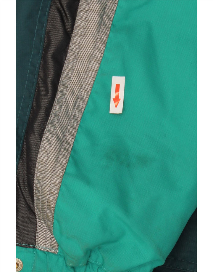 Ellesse Mens Hooded Windbreaker Jacket UK 38 Medium Green Colourblock