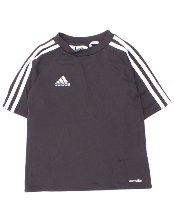 Adidas Boys Climalite T-Shirt Top 7-8 år Sort Polyester