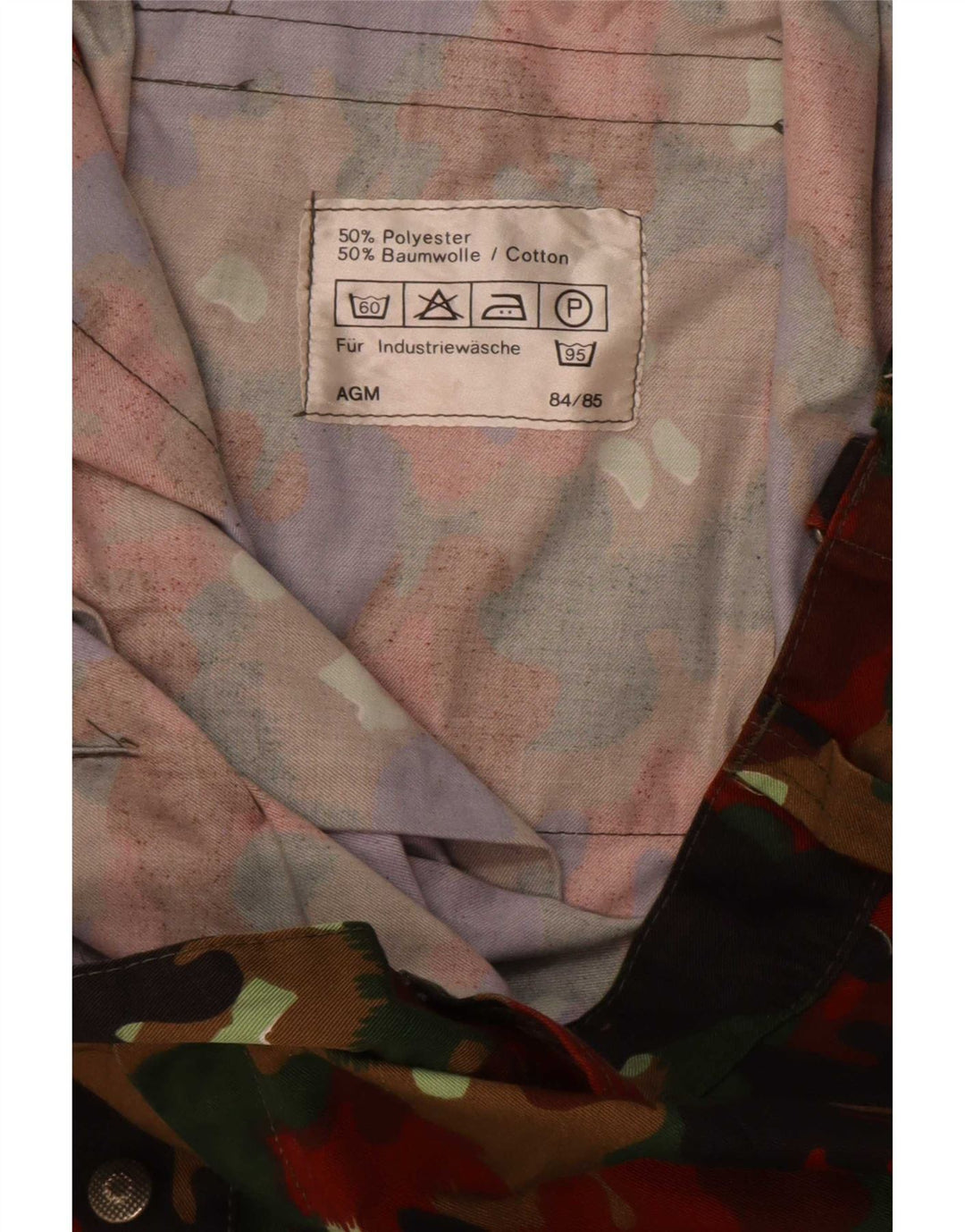 Vintage Mens Straight Cargo Trousers W46 L31 Multicoloured Camouflage